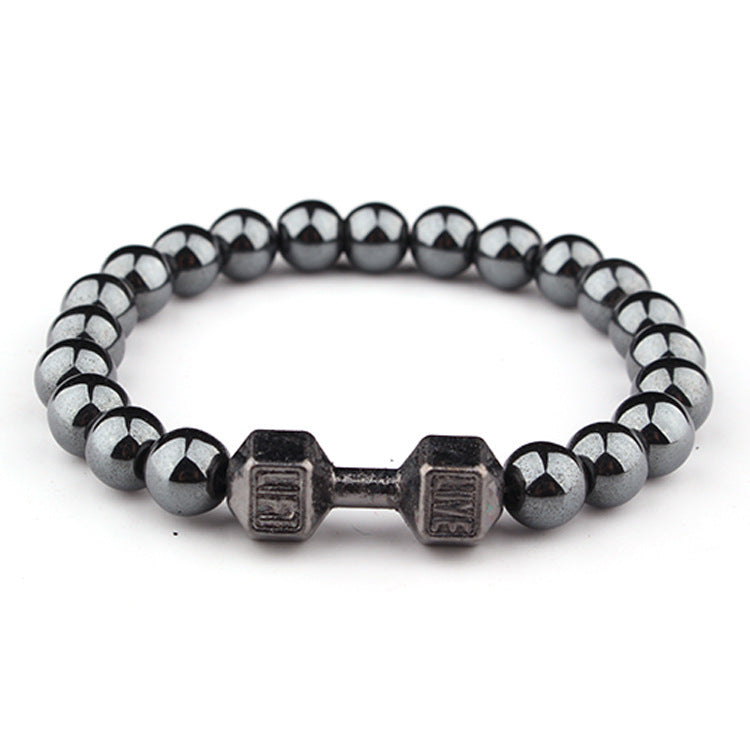 8mm Haematite Dumbbell Bracelet